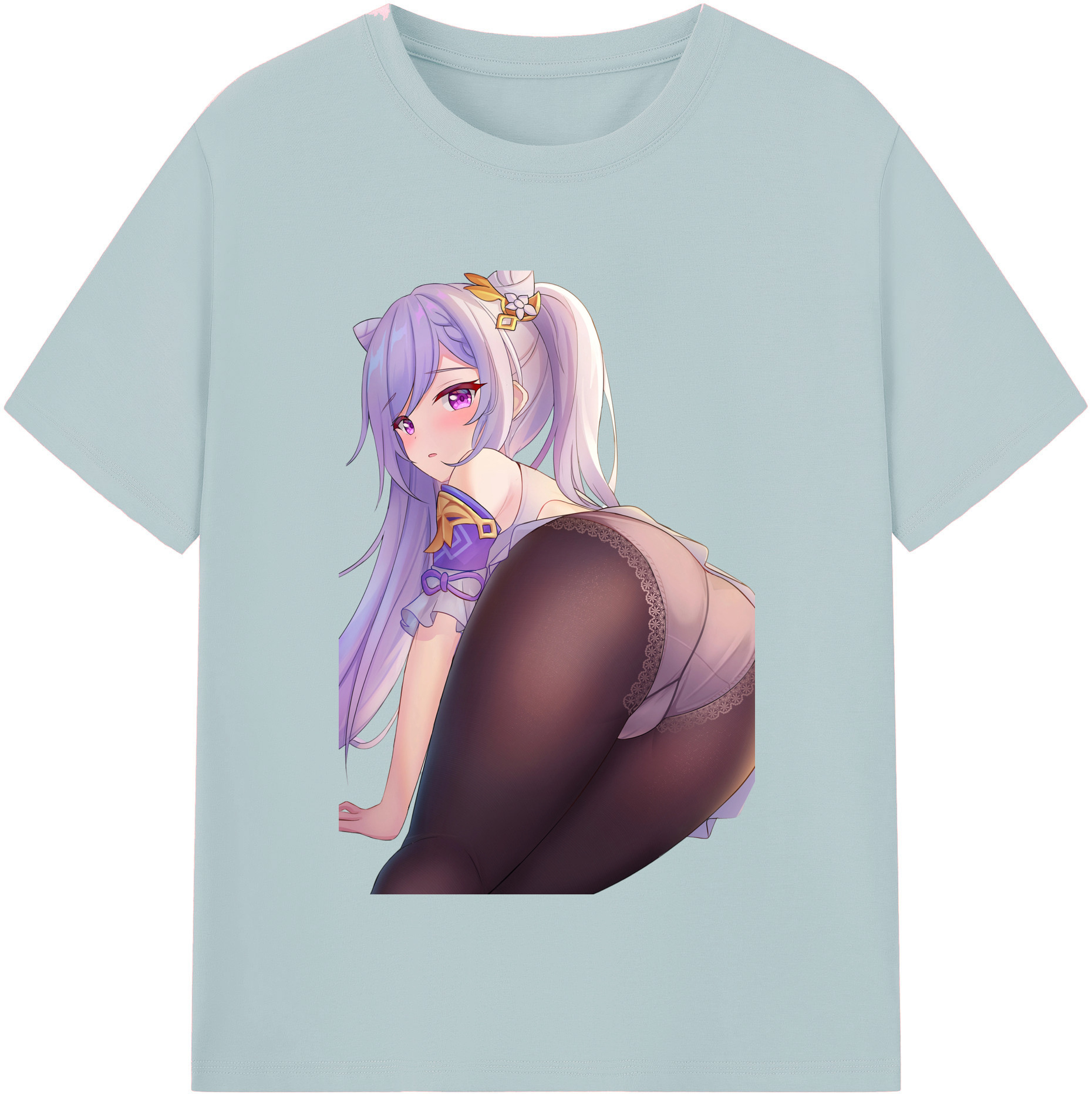 げんし神 刻晴 こくせい genshin Kokusei 綿100％半袖Tシャツ（フロントプリント）